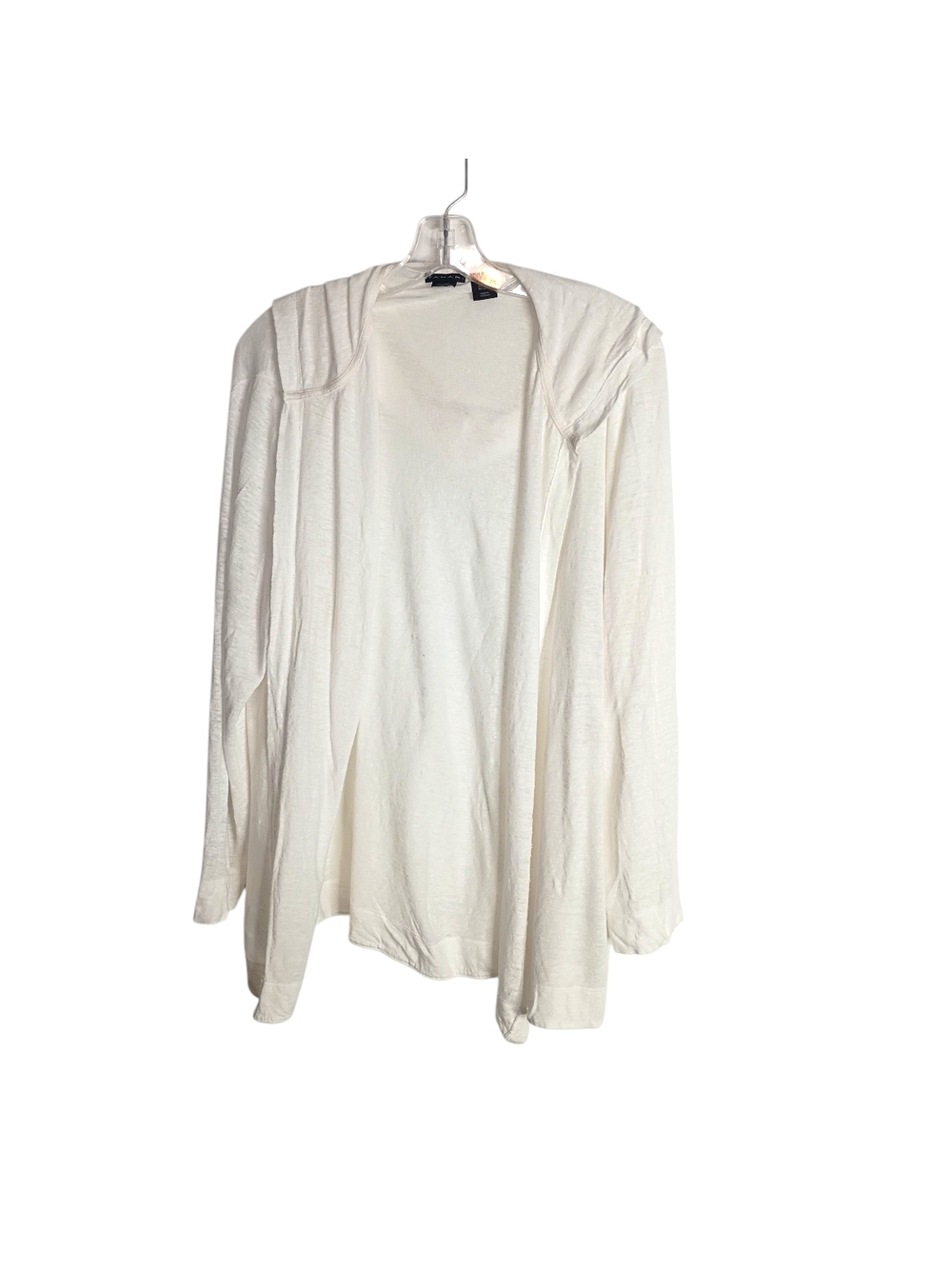 Tahari - Lightweight Linen  Open Front Cardigan - White